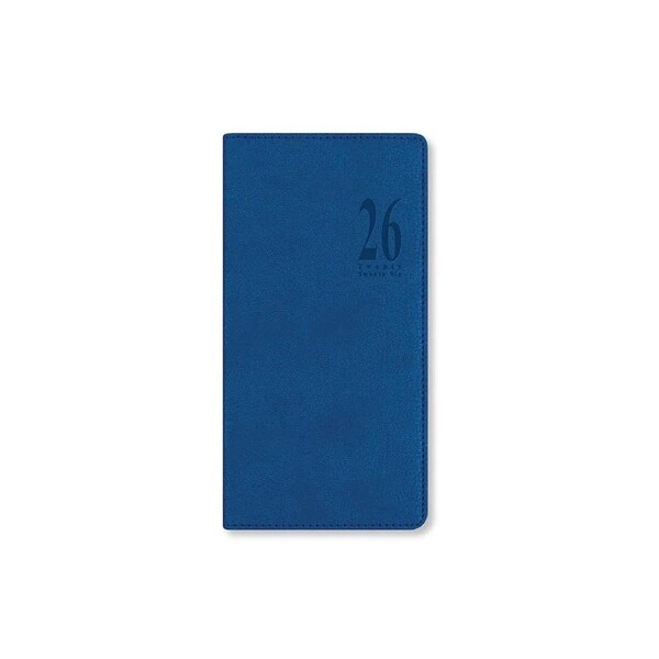 2026 Diary Letts of London Milano Slim Week to View Blue 080558