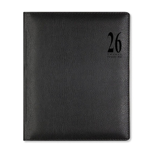 2026 Diary Letts of London Milano Quarto Week to View Vertical w/ Appointments Black 080561