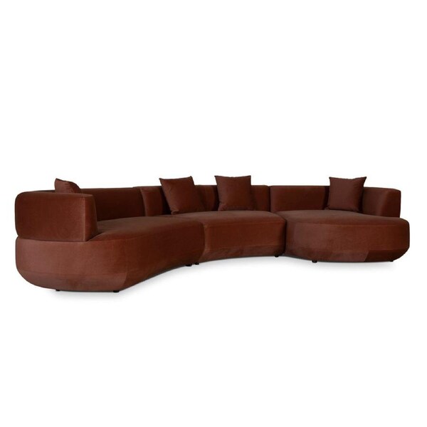 Roly Modular Right Chaise Sofa - Red Bronze