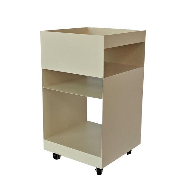 Nolani 35cm Square Side Table - Ivory White