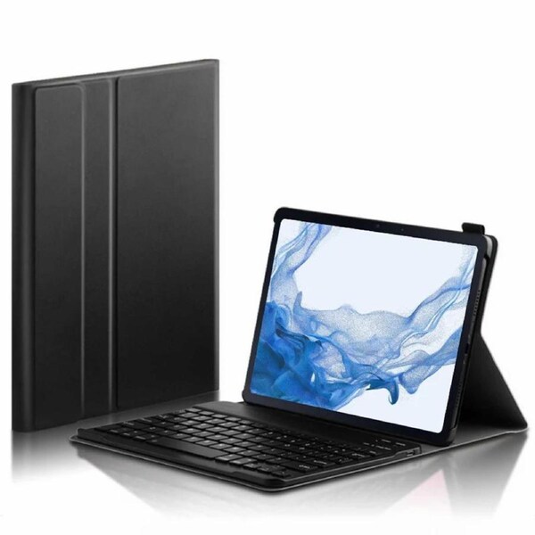 Samsung Galaxy Tab S8 Ultra/Tab S9 Ultra Bluetooth Keyboard Cover Leather Case Black