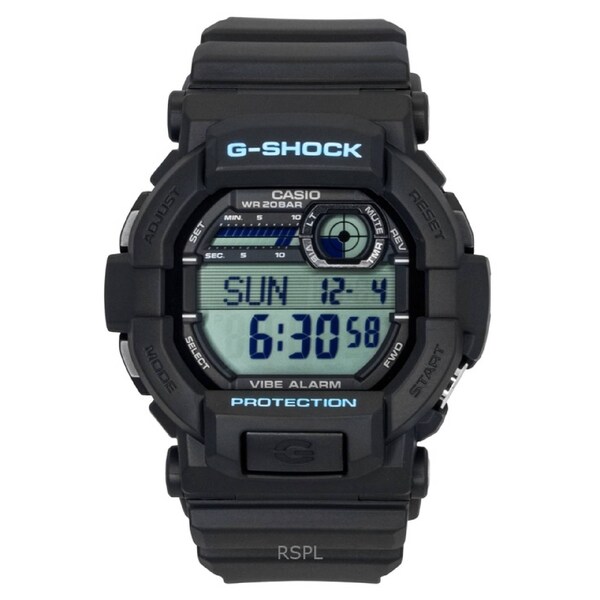 Casio F-SHOCK Digital Quartz GD-350-1C Mens Watch Vibe Alarm World Time ...