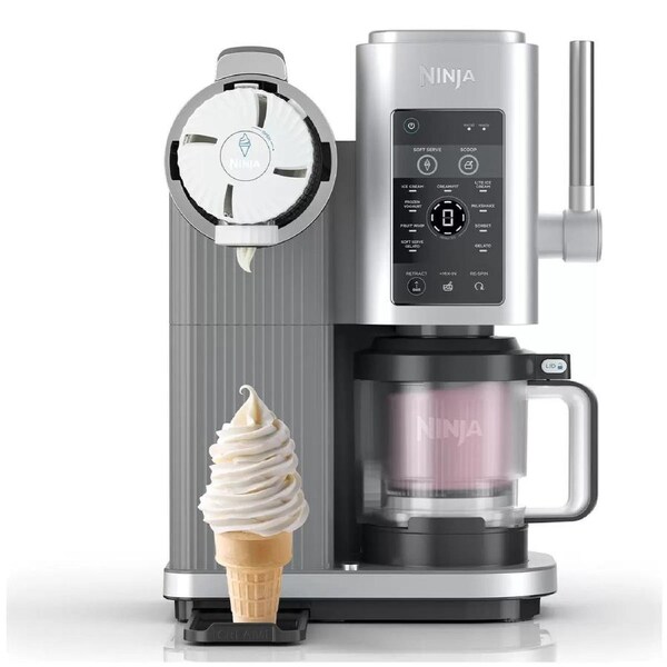 Ninja Ice Cream Machine - Electric Ice Cream Gelato Fruit Soft Serve Maker - Low Calorie Protein Dessert Machine