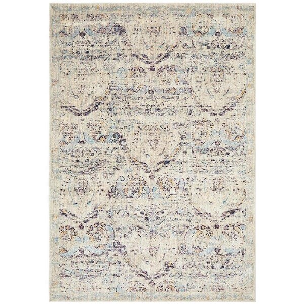 Rug Culture Abode Silver Silky Finish Vintage Look Rug 290X200CM