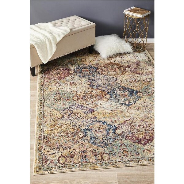 Rug Culture Abode Multi Silky Finish Vintage Look Rug 400X300CM
