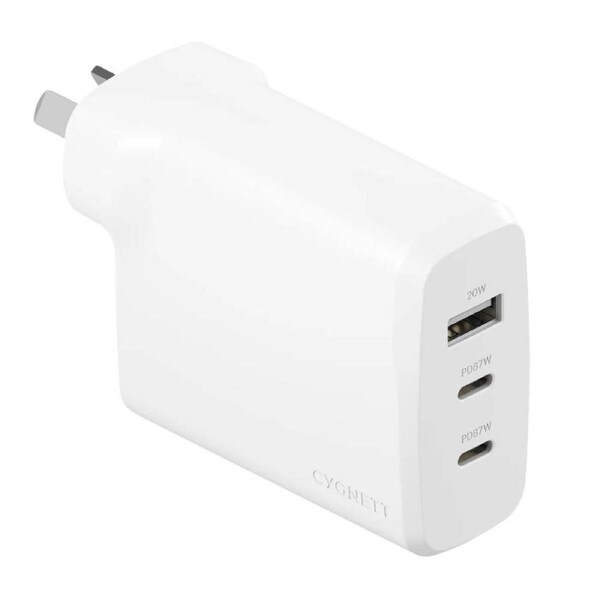 Cygnett PowerPlus 87W Multi Port Wall Charger - White
