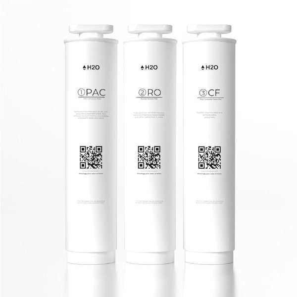H2O Health Oasis Countertop Purifier Filter Set (1 x PAC + 1 x RO + 1 x CF)