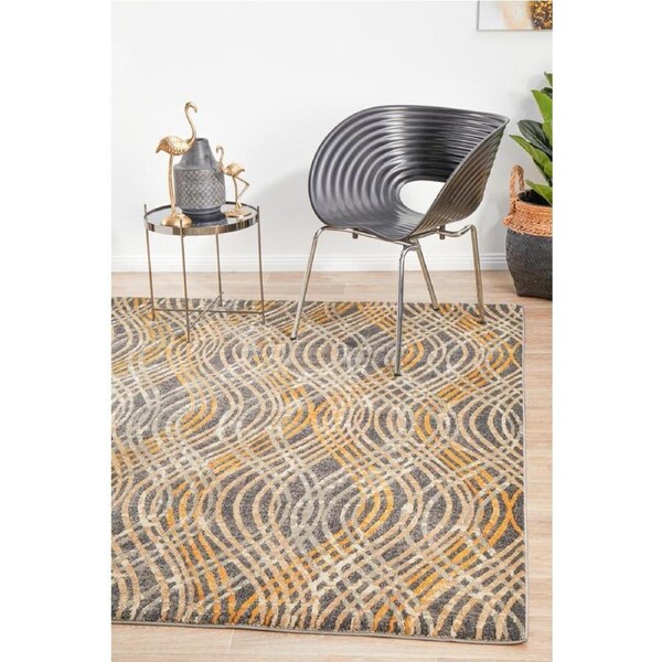 Rug Culture Abode Charcoal Silky Finish Mid Century Rug 400X300CM