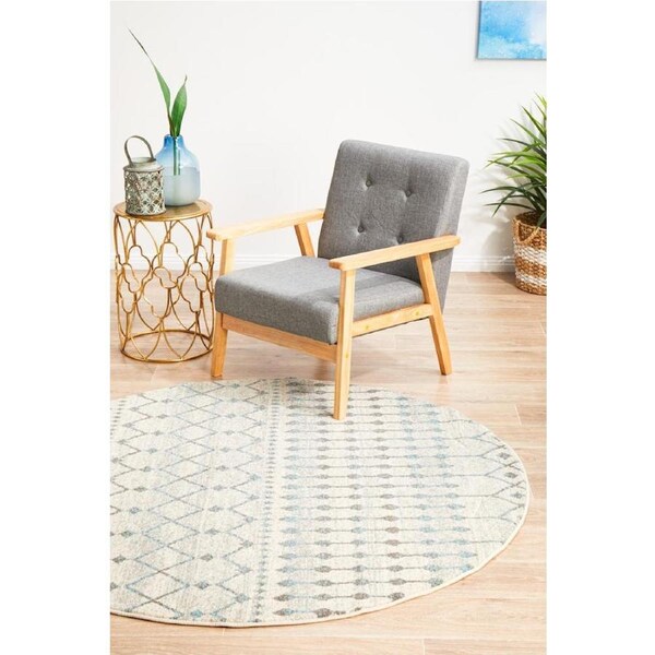 Rug Culture Abode Bone Coastal Round Rug 240X240CM