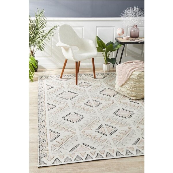 Rug Culture Abode Dove & Nude Upcycled Textured Rug 280X190CM