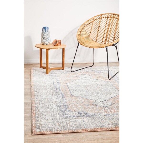Rug Culture Abode Peach & Blue Vintage Look Durable Rug 290X200CM