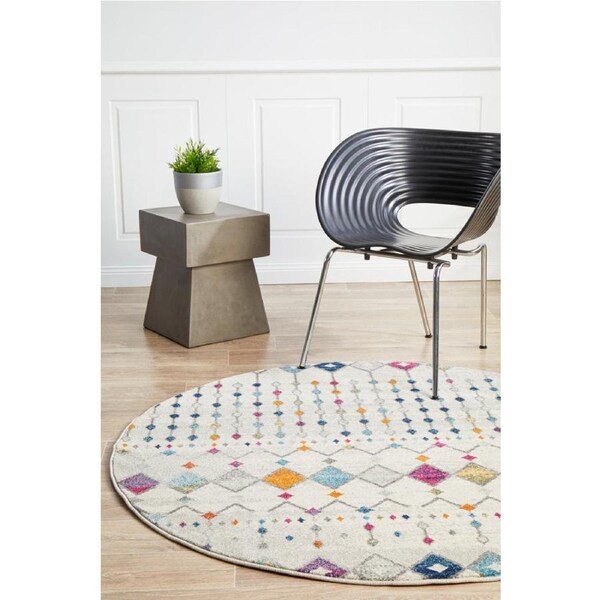 Rug Culture Multi Geometric Round Rug 150X150CM