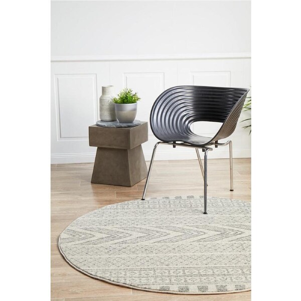 Rug Culture Monochrome Geometric Round Rug 200X200CM