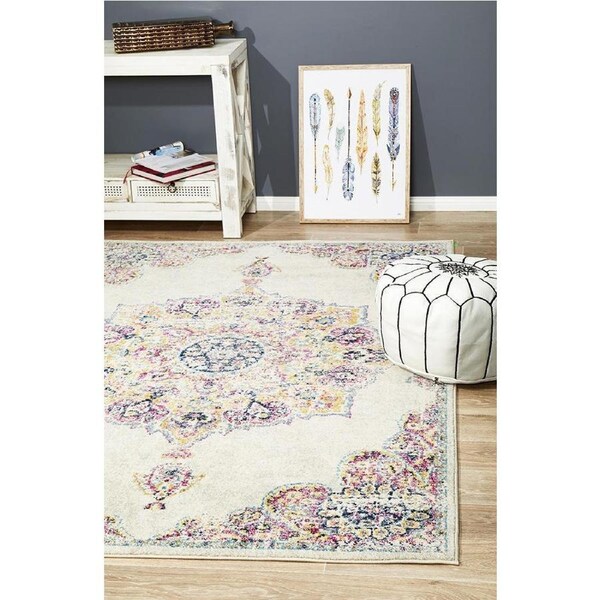 Rug Culture Bone & Multi Durable Vintage Look Rug 290X200CM