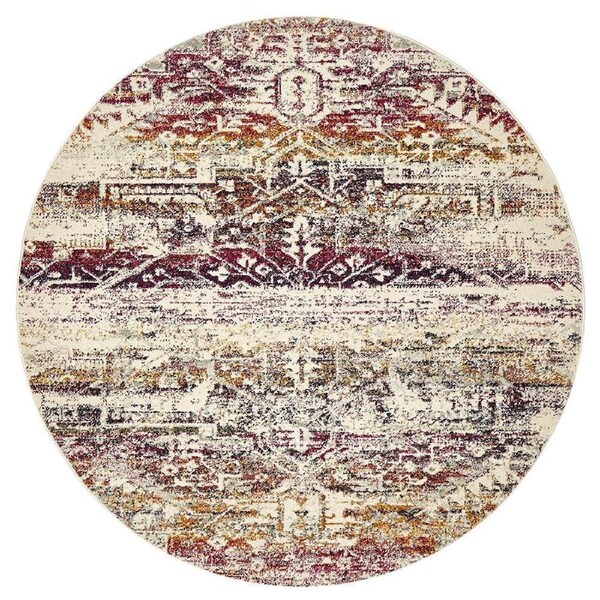 Rug Culture Sunset Durable Vintage Look Round Rug 200X200CM