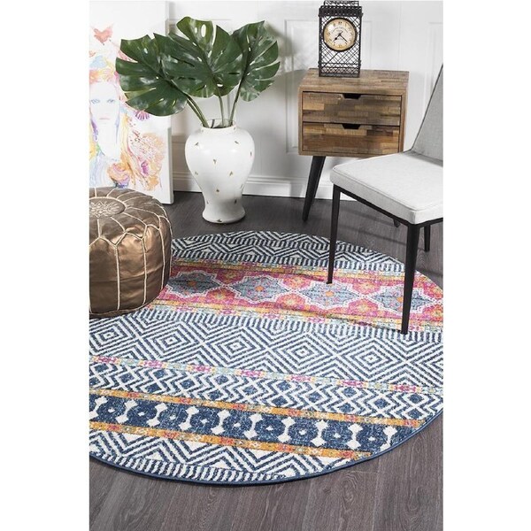 Rug Culture Multi Boho Durable Round Rug 200X200CM