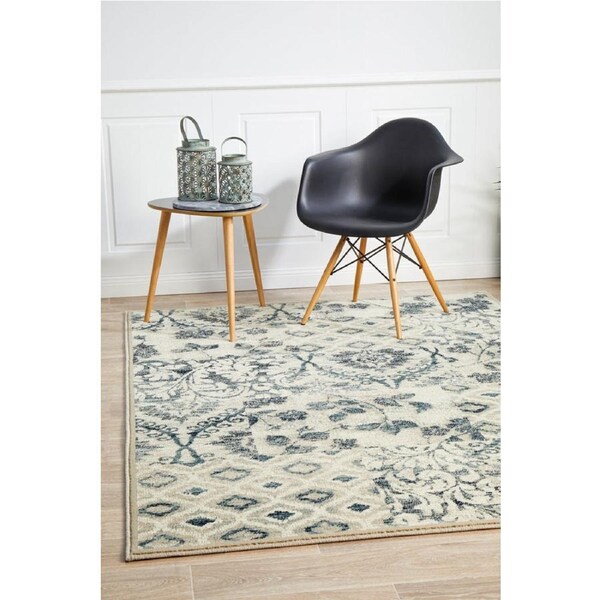 Rug Culture Blue & Bone Vintage Look Rug 230X160CM