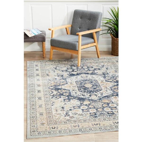 Rug Culture Beige Silky Finish Medallion Rug 230X160CM