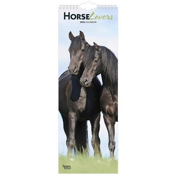2026 Calendar Horse Lovers Slim Wall, BrownTrout BT03722