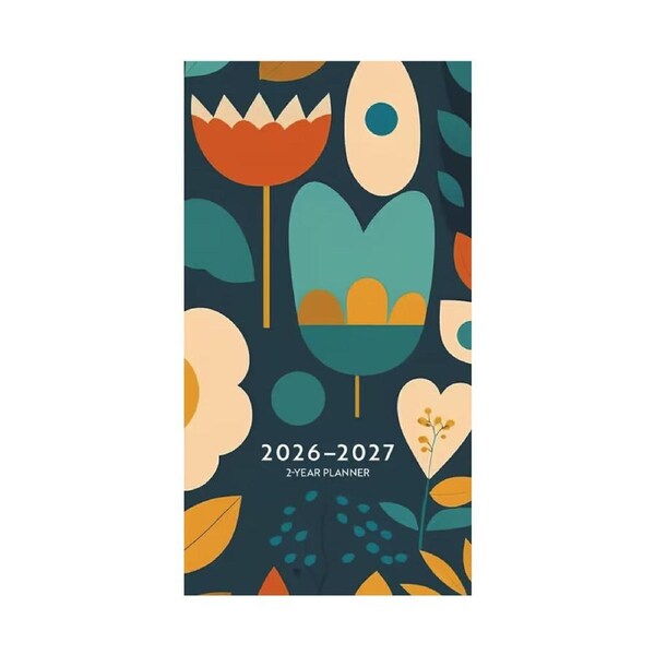 2026-2027 2-Year Planner Autumn Garden Pocket Month to View, BrownTrout A05807