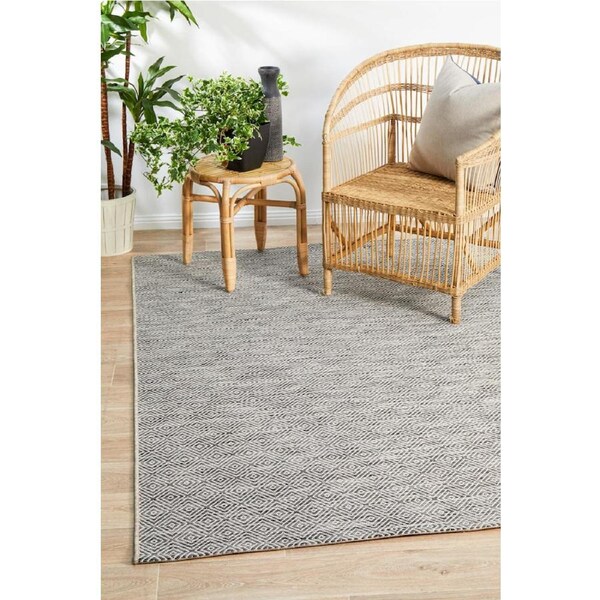 Rug Culture Charcoal Grey Indoor/Outdoor Flat Woven Rug 230X160CM