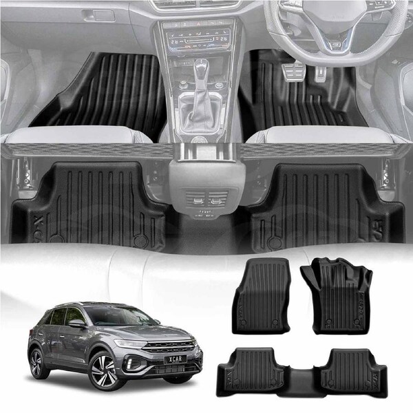 3D Floor Mats for Volkswagen VW T-Roc 2020-2026Heavy Duty All Weather Car Mats Carpet Liner Set