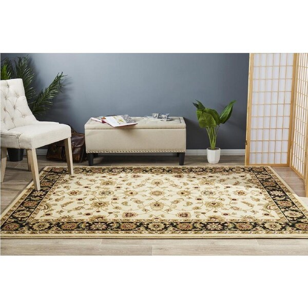Rug Culture Sydney 1 Ivory Black Rug 400X80CM