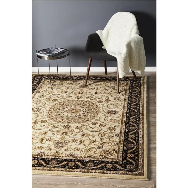 Rug Culture 9 Sydney Ivory Black Rug 400X300CM