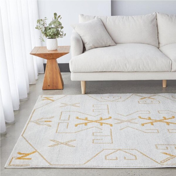 Paradise Cala Gold Rug by Rug Culture 150X150CM