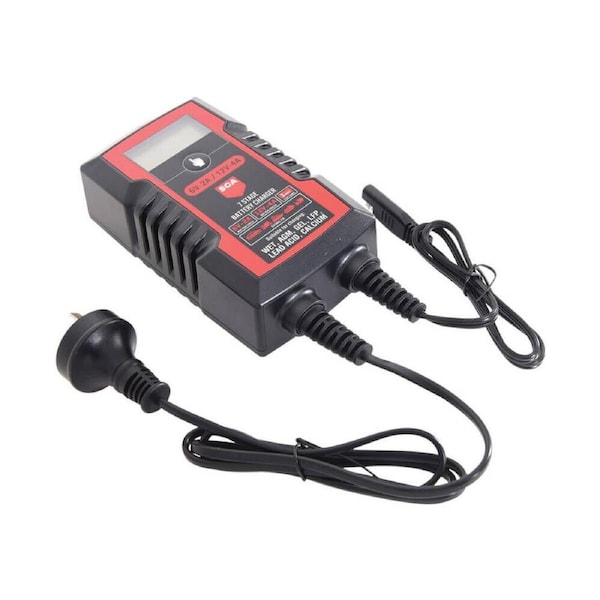 SCA 61123 LED Indicator Battery Charger 6-12V,2-4 Amp