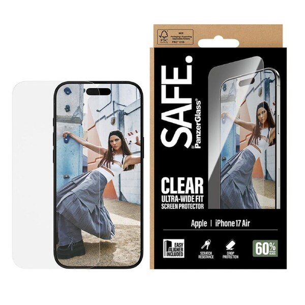 PanzerGlass SAFE by UltraWide Fit Screen Protector for iPhone Air