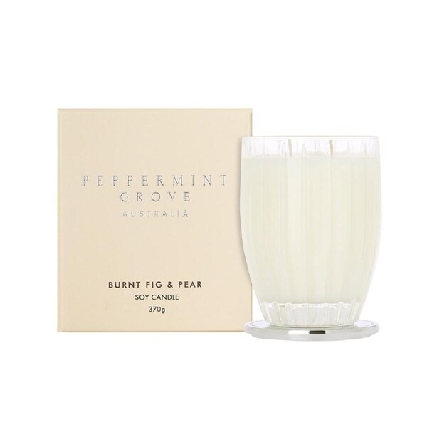 Peppermint Grove Australia Burnt Fig & Pear - Large Soy Candle 370g