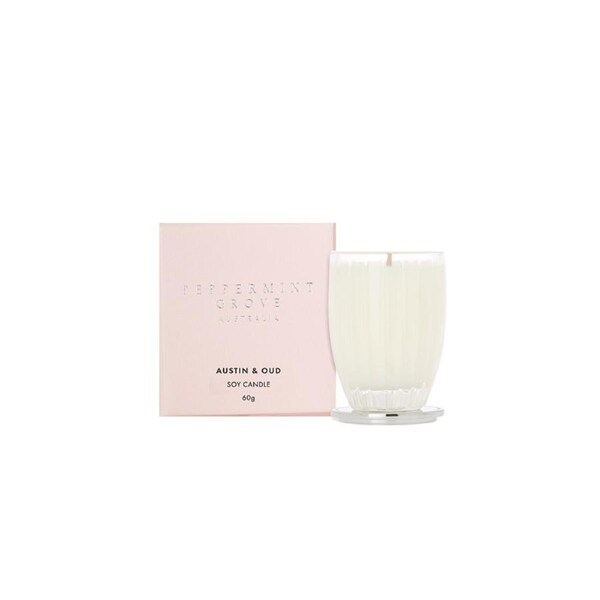 Peppermint Grove Australia Austin & Oud - Small Soy Candle 60g