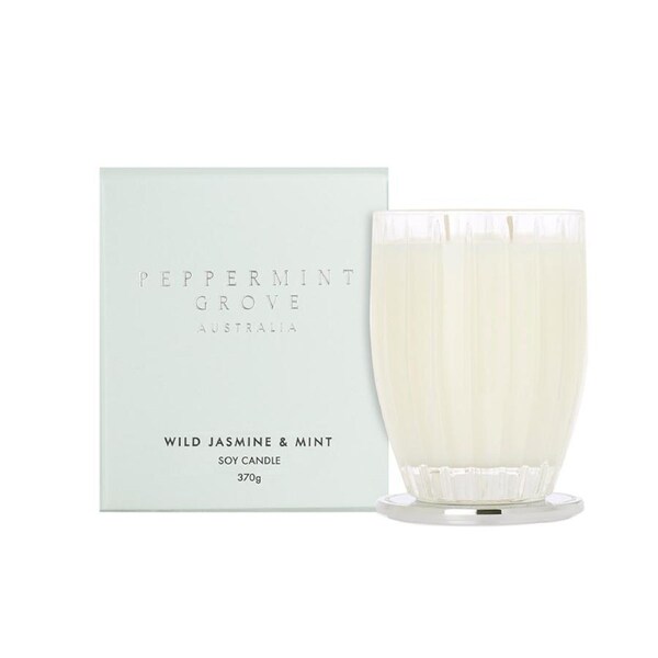 Peppermint Grove Australia Wild Jasmine & Mint - Large Soy Candle 370g