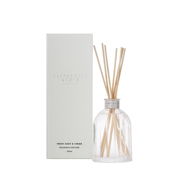 Peppermint Grove Australia Fresh Sage & Cedar - Medium Fragrance Diffuser 200ml