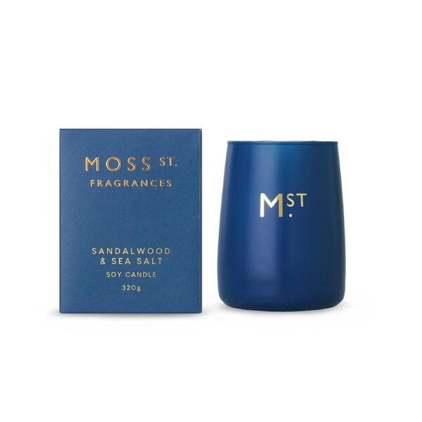 Moss St. Fragrances Sandalwood & Sea Salt - Large Soy Candle 370g