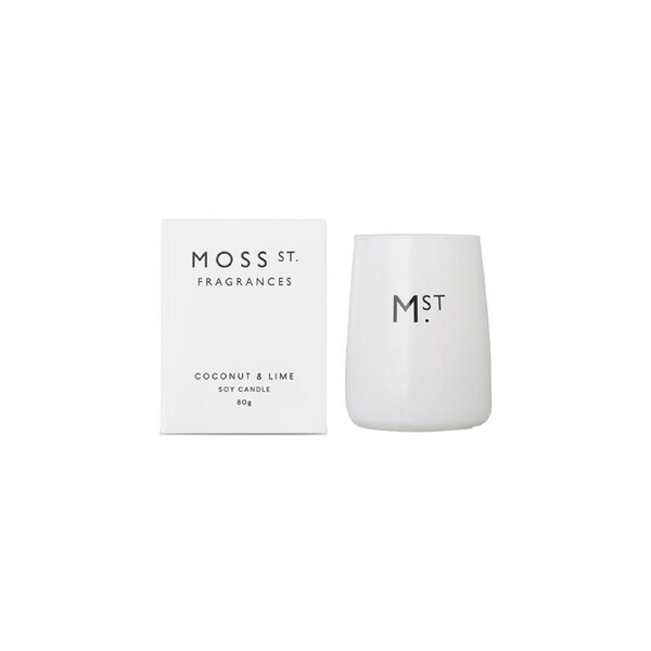 Moss St. Fragrances Coconut & Lime - Mini Soy Candle 80g