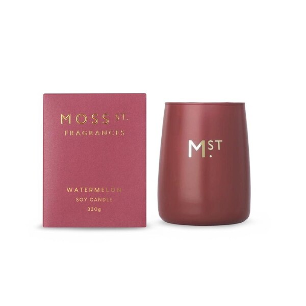 Moss St. Fragrances Watermelon - Large Soy Candle 370g
