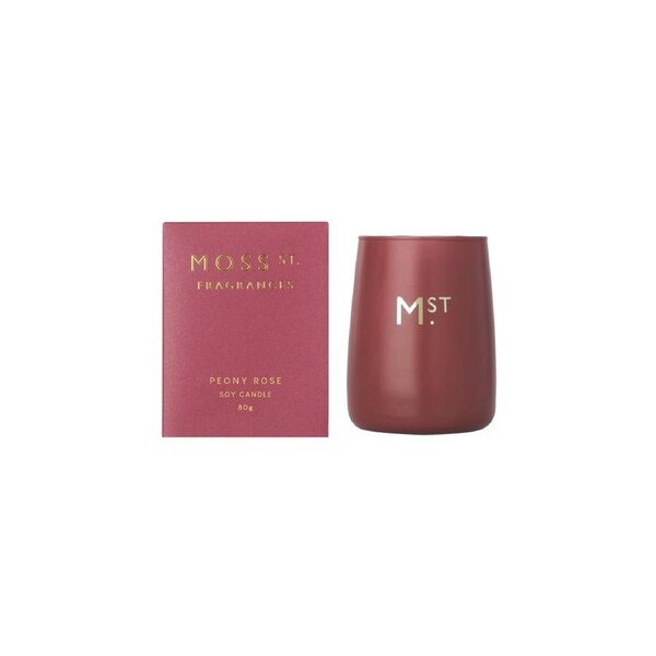 Moss St. Fragrances Peony Rose - Mini Soy Candle 80g