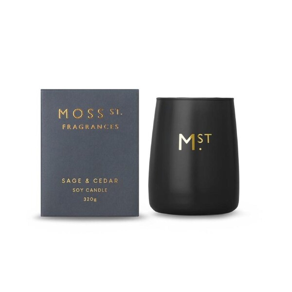 Moss St. Fragrances Sage & Cedar - Large Soy Candle 370g