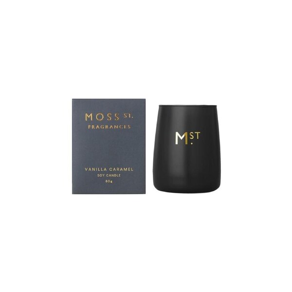 Moss St. Fragrances Vanilla Caramel - Mini Soy Candle 80g