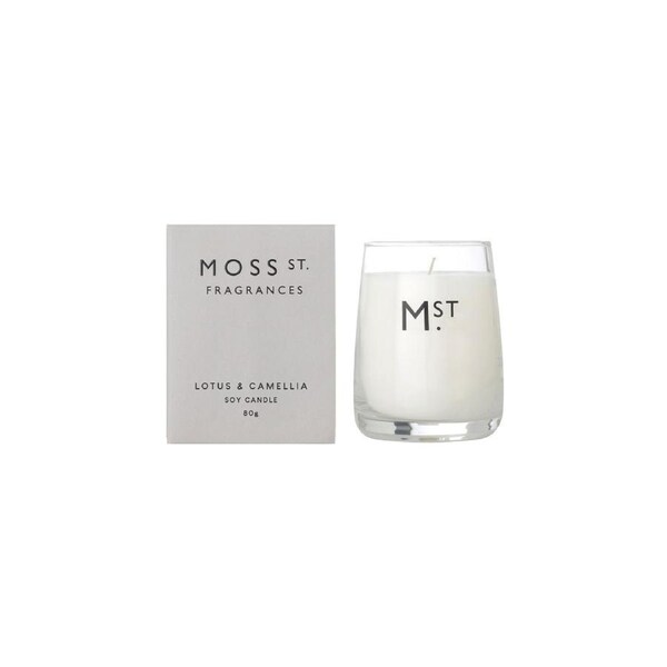 Moss St. Fragrances Lotus & Camellia - Mini Soy Candle 80g