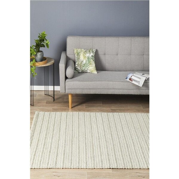 Rug Culture Grey Handmade Felted Wool Scandi Sumac Flatwoven Rug 225X155CM