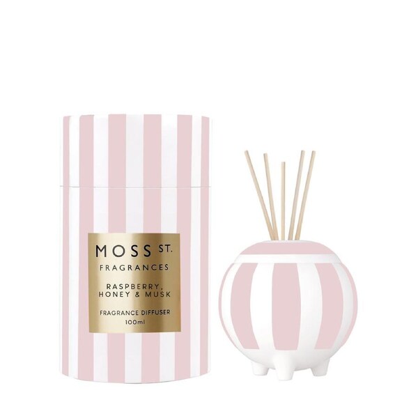 Moss St. Fragrances Raspberry, Honey & Musk - Mini Ceramic Diffuser 100ml