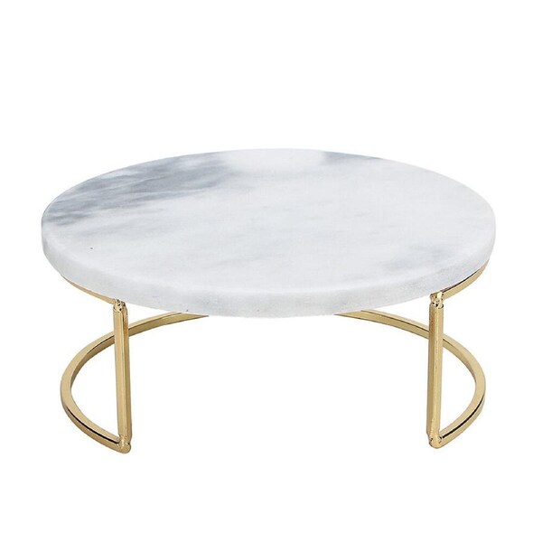 NF Living Stacked Serving Tray Small Display Stand 17x17cm Marbled Gold