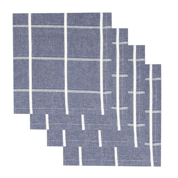 4pc NF Home & Entertaining Essentials Greenland Napkin 45x45cm Checked Blue
