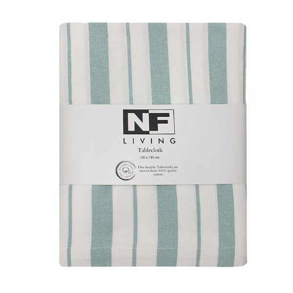 NF Home & Entertaining Essentials French Table Cloth 150x180cm Striped Blue