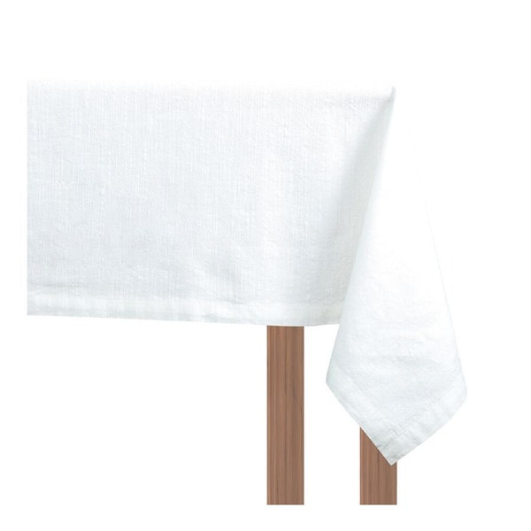 NF Home & Entertaining Essentials Elysian Table Cloth 180x150cm Solid White
