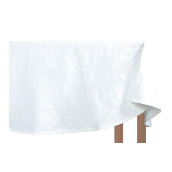 NF Home & Entertaining Essentials Elysian Round Table Cloth 180cm Solid White