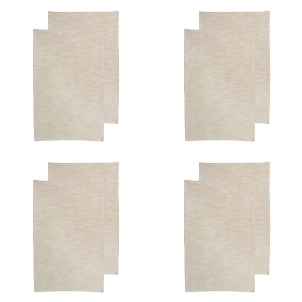 4x 2pc NF Home & Entertaining Essentials Elysian Tea Towel 45x70cm Solid Taupe